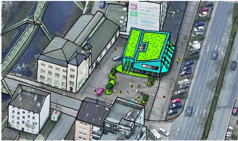 Ideenskizze Erweiterung Färberei